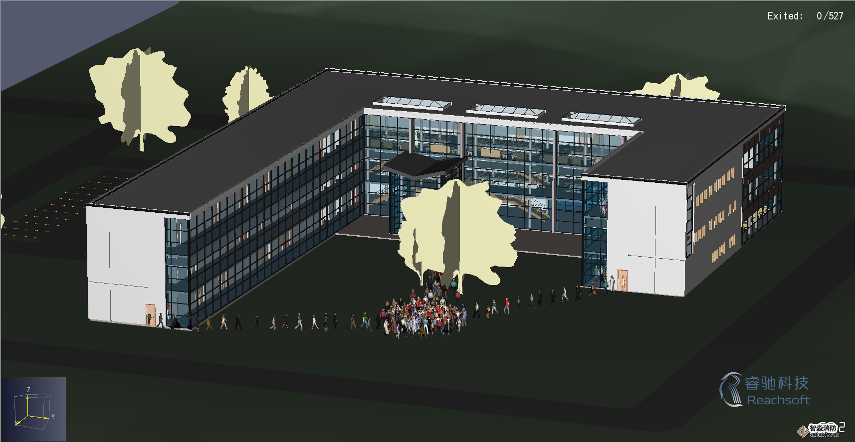 鎮(zhèn)江消防安全評(píng)估鎮(zhèn)江人員疏散能力模擬分析軟件Pathfinder9